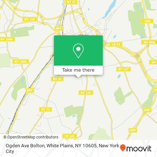 Mapa de Ogden Ave Bolton, White Plains, NY 10605