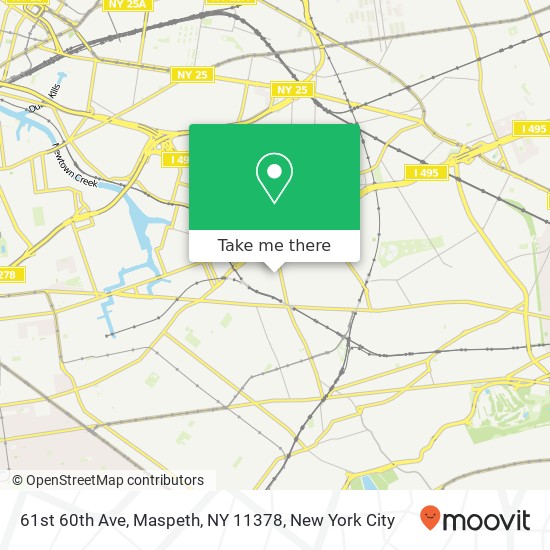 61st 60th Ave, Maspeth, NY 11378 map