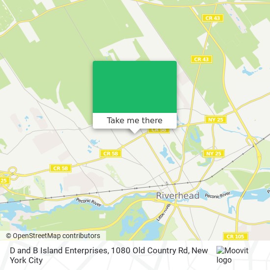 Mapa de D and B Island Enterprises, 1080 Old Country Rd
