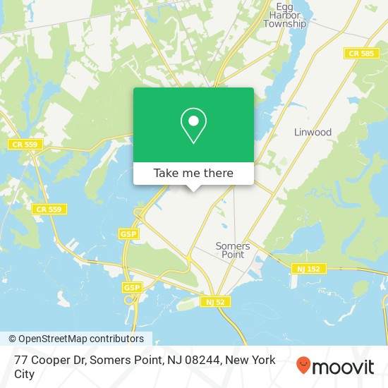 77 Cooper Dr, Somers Point, NJ 08244 map