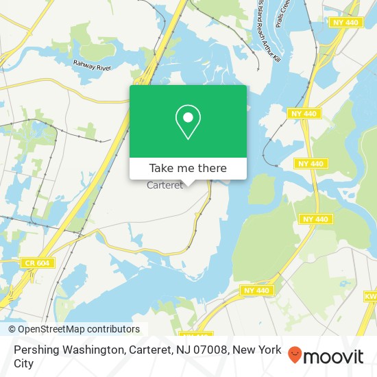 Pershing Washington, Carteret, NJ 07008 map