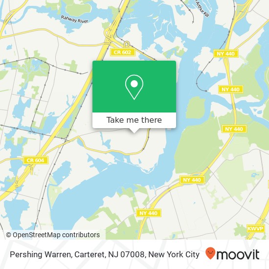 Pershing Warren, Carteret, NJ 07008 map