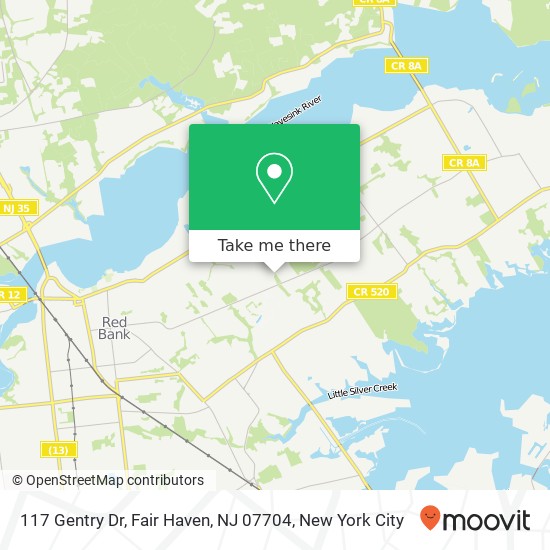 117 Gentry Dr, Fair Haven, NJ 07704 map