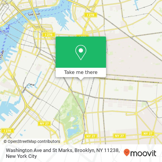 Mapa de Washington Ave and St Marks, Brooklyn, NY 11238