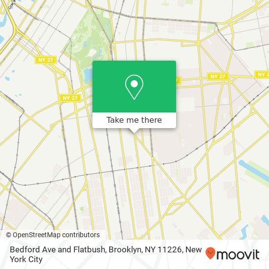 Bedford Ave and Flatbush, Brooklyn, NY 11226 map