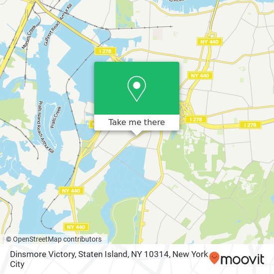 Mapa de Dinsmore Victory, Staten Island, NY 10314