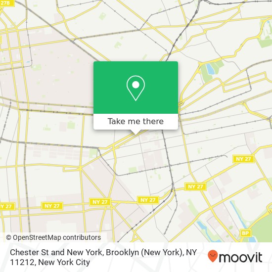 Mapa de Chester St and New York, Brooklyn (New York), NY 11212