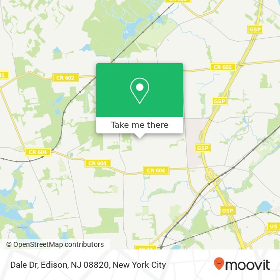 Mapa de Dale Dr, Edison, NJ 08820