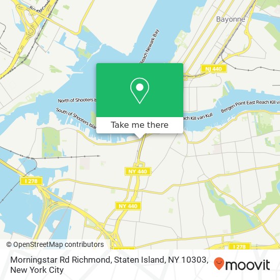 Mapa de Morningstar Rd Richmond, Staten Island, NY 10303