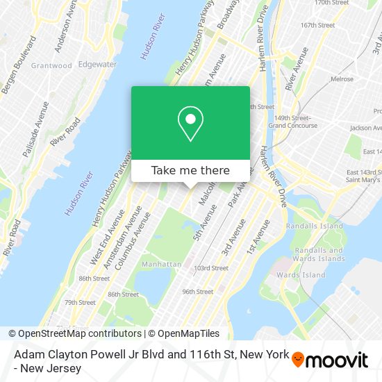 Mapa de Adam Clayton Powell Jr Blvd and 116th St