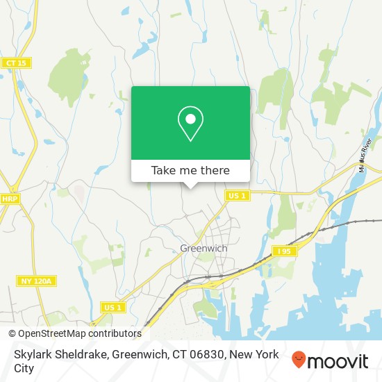 Mapa de Skylark Sheldrake, Greenwich, CT 06830