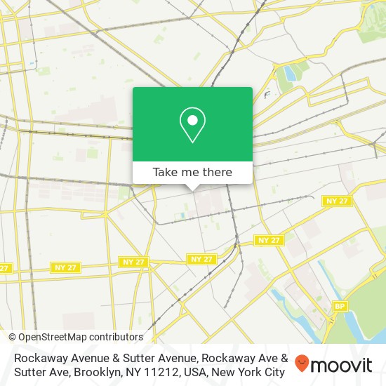 Mapa de Rockaway Avenue & Sutter Avenue, Rockaway Ave & Sutter Ave, Brooklyn, NY 11212, USA