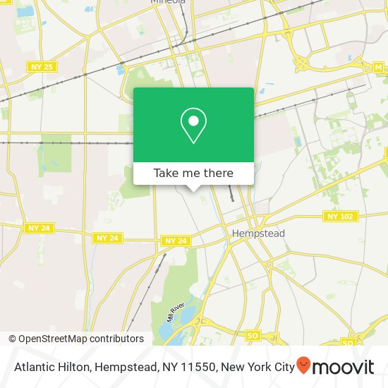 Mapa de Atlantic Hilton, Hempstead, NY 11550