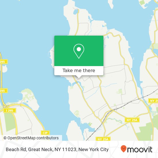 Beach Rd, Great Neck, NY 11023 map