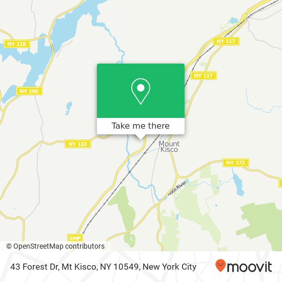 Mapa de 43 Forest Dr, Mt Kisco, NY 10549