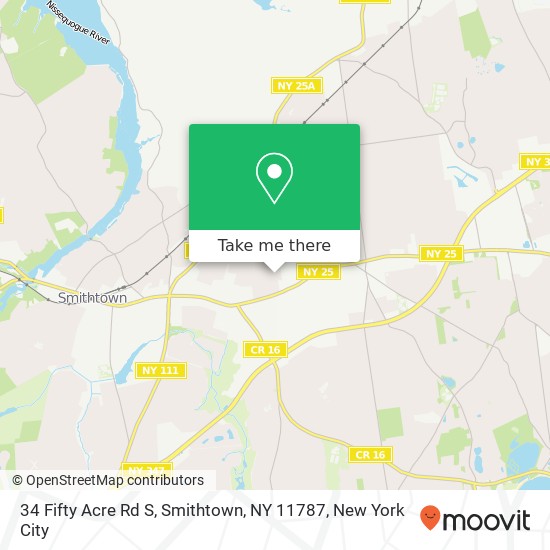 34 Fifty Acre Rd S, Smithtown, NY 11787 map