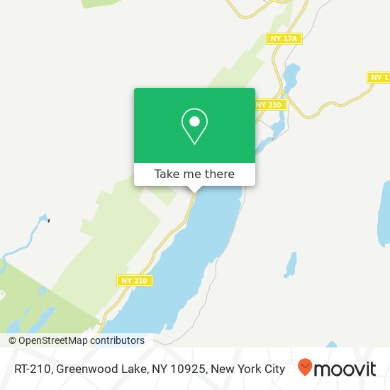 Mapa de RT-210, Greenwood Lake, NY 10925