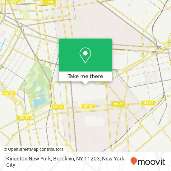 Kingston New York, Brooklyn, NY 11203 map