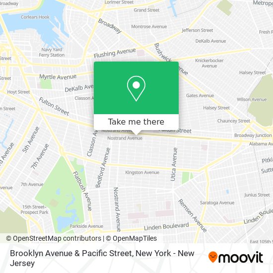 Brooklyn Avenue & Pacific Street map