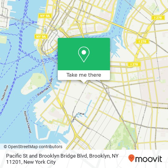 Mapa de Pacific St and Brooklyn Bridge Blvd, Brooklyn, NY 11201