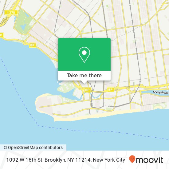 1092 W 16th St, Brooklyn, NY 11214 map