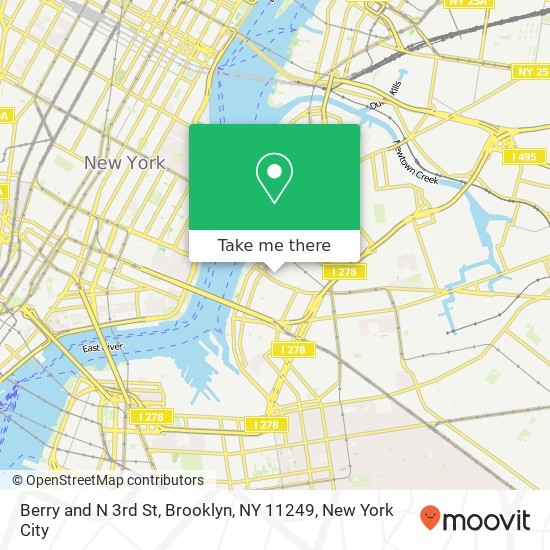 Mapa de Berry and N 3rd St, Brooklyn, NY 11249