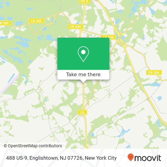 Mapa de 488 US-9, Englishtown, NJ 07726
