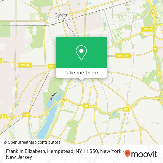 Mapa de Franklin Elizabeth, Hempstead, NY 11550