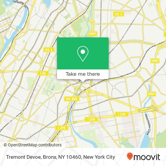 Tremont Devoe, Bronx, NY 10460 map