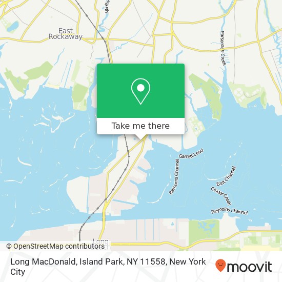 Mapa de Long MacDonald, Island Park, NY 11558