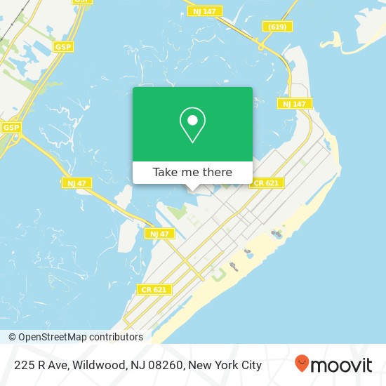 Mapa de 225 R Ave, Wildwood, NJ 08260