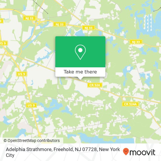 Mapa de Adelphia Strathmore, Freehold, NJ 07728