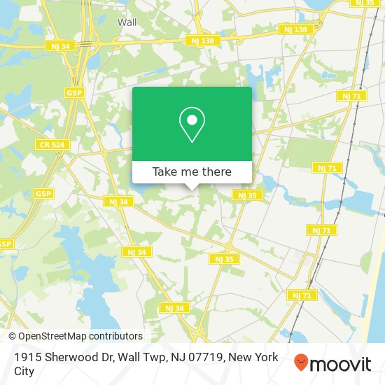 1915 Sherwood Dr, Wall Twp, NJ 07719 map