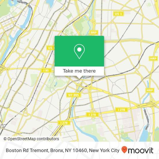Mapa de Boston Rd Tremont, Bronx, NY 10460