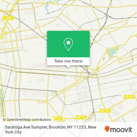 Mapa de Saratoga Ave Sumpter, Brooklyn, NY 11233