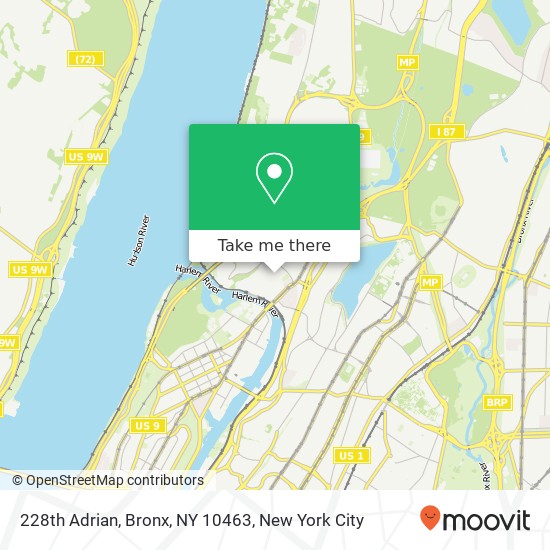 228th Adrian, Bronx, NY 10463 map