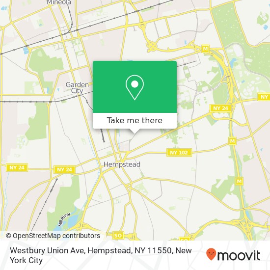 Westbury Union Ave, Hempstead, NY 11550 map