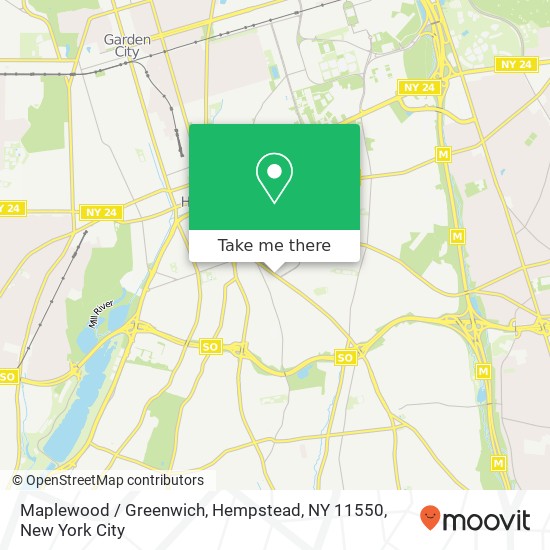 Mapa de Maplewood / Greenwich, Hempstead, NY 11550
