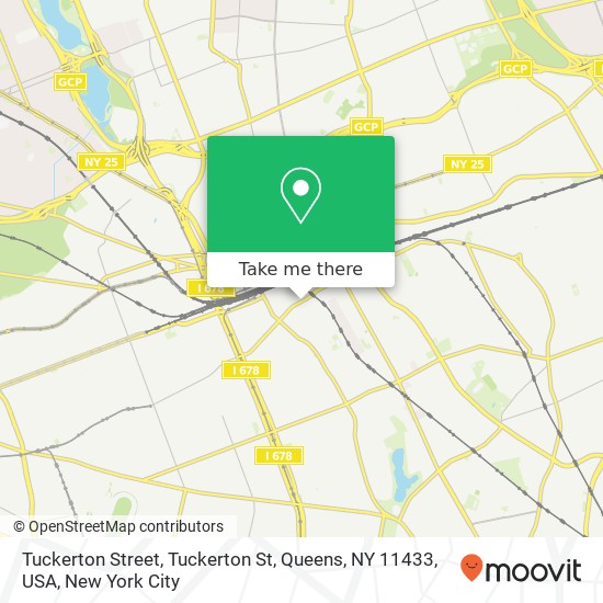 Mapa de Tuckerton Street, Tuckerton St, Queens, NY 11433, USA