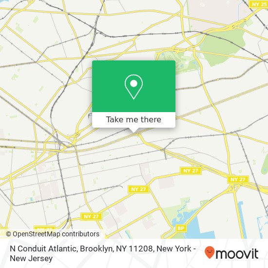 Mapa de N Conduit Atlantic, Brooklyn, NY 11208