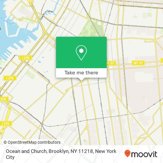 Ocean and Church, Brooklyn, NY 11218 map