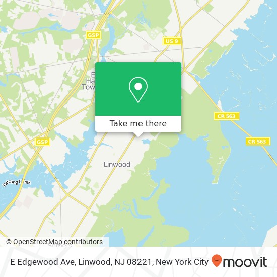 Mapa de E Edgewood Ave, Linwood, NJ 08221