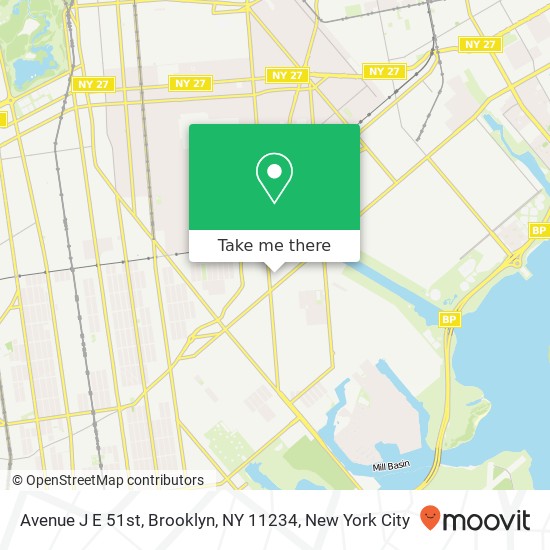 Mapa de Avenue J E 51st, Brooklyn, NY 11234