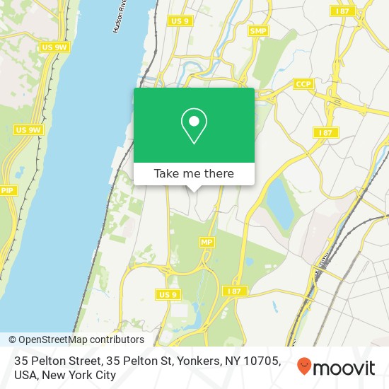 Mapa de 35 Pelton Street, 35 Pelton St, Yonkers, NY 10705, USA