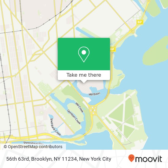 Mapa de 56th 63rd, Brooklyn, NY 11234
