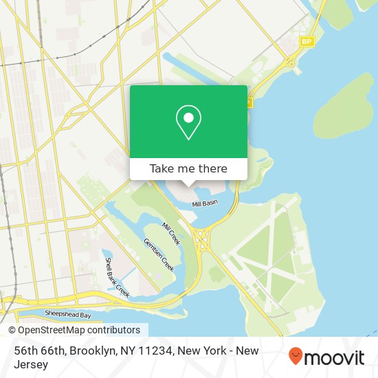 Mapa de 56th 66th, Brooklyn, NY 11234