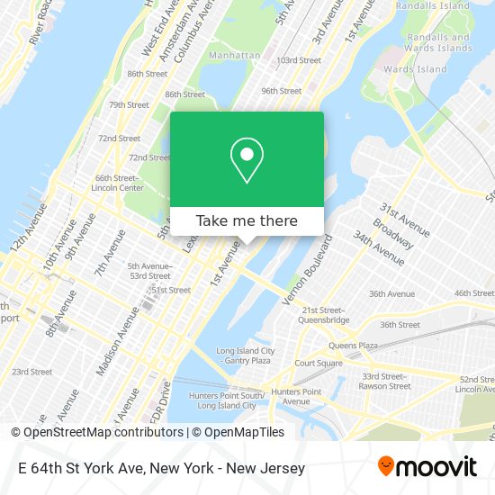 Mapa de E 64th St York Ave