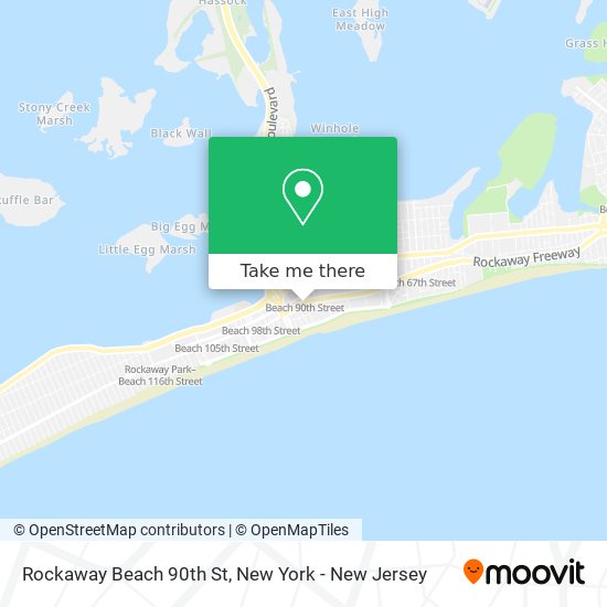 Rockaway Beach 90th St map