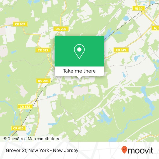 Mapa de Grover St, Succasunna, NJ 07876