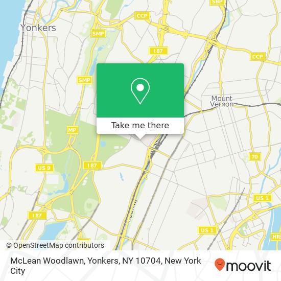 Mapa de McLean Woodlawn, Yonkers, NY 10704